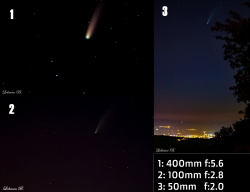 Farklı Lenslerle Neowise Fotoğrafları